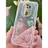 Oppo A5/a9 2020 Kılıf 3D Kalpli Inci Tasarımlı Desenli Kamera Korumalı Şeffaf Silikon Kapak - A9 2020/A5 2020 - Cici Mina