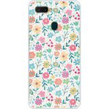 Oppo A5S-AX7-A12 Uyumlu Dekoratif Çiçekler Baskılı Silikon Kılıf