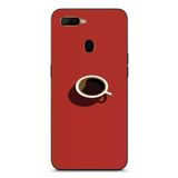 Oppo A5S Uyumlu Sade Kahve Kupası Baskılı Silikon Kılıf