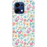 Oppo A6 PRO Uyumlu Dekoratif Çiçekler Baskılı Silikon Kılıf