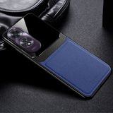 Oppo A60 Uyumlu Kılıf Zebana Lens Deri Kılıf Lacivert