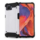 Oppo A73 ile uyumlu Çİft Katman Koruyucu Crash Military Tank Kılıf - Gri