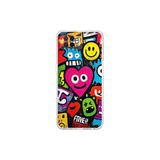 Oppo A73 ile Uyumlu Grafiti Aşk Tasarımlı Şeffaf Silikon Kılıf