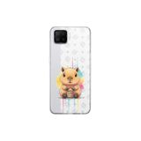 Oppo A73 ile Uyumlu Splash Kapibara Tasarımlı Slimfit Şeffaf Silikon Kılıf