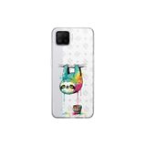 Oppo A73 ile Uyumlu Splash Tembel Hayvan Tasarımlı Slimfit Şeffaf Silikon Kılıf