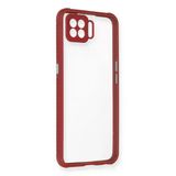 Oppo A73 Kılıf Miami Şeffaf Silikon - Fuşya-(5796)