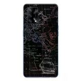 Oppo A74 Uyumlu Denizci Dünya Haritası Baskılı Silikon Kılıf
