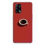 Oppo A74 Uyumlu Sade Kahve Kupası Baskılı Silikon Kılıf