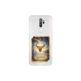 Oppo A9 2020 ile Uyumlu Burç Kartları Boğa Tasarımlı Şeffaf Silikon Kılıf