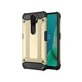 Oppo A9 2020 ile uyumlu Çİft Katman Koruyucu Crash Military Tank Kılıf - Gold