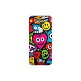 Oppo A9 2020 ile Uyumlu Grafiti Aşk Tasarımlı Şeffaf Silikon Kılıf
