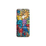 Oppo A9 2020 ile Uyumlu Grafiti Star Team Tasarımlı Şeffaf Silikon Kılıf