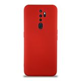 Oppo A9 2020 ile uyumlu Kapak Içi Kadife Kamera Korumalı Lansman Silikon Kılıf - Kırmızı
