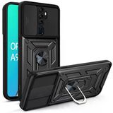 Oppo A9 2020 İle Uyumlu Kılıf Pars Lens Sürgülü Yüzüklü Standlı Korumalı Kılıf