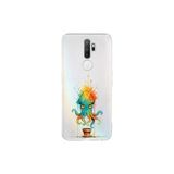 Oppo A9 2020 ile uyumlu Splash ahtapot Tasarımlı Slimfit şeffaf silikon kılıf