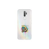 Oppo A9 2020 ile uyumlu Splash arı tasarımlı şeffaf silikon kılıf