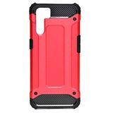 Oppo A91 ile uyumlu Çİft Katman Koruyucu Crash Military Tank Kılıf - Kırmızı