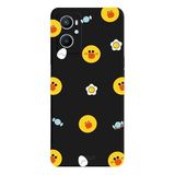 Oppo A96 4G İle Uyumlu Siyah Choco Chick Party Desenli Silikon Kılıf