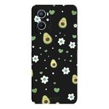 Oppo A96 4G İle Uyumlu Siyah Green Crush Desenli Silikon Kılıf