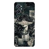 Oppo A96 4G İle Uyumlu Siyah Medusa's Gaze Desenli Silikon Kılıf