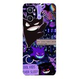 Oppo A96 4G İle Uyumlu Siyah Midnight Glitch Desenli Silikon Kılıf