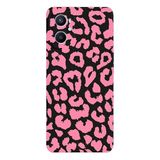 Oppo A96 4G İle Uyumlu Siyah Pink Panthera Desenli Silikon Kılıf