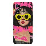 Oppo A96 4G İle Uyumlu Siyah Punk Princess Desenli Silikon Kılıf