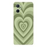 Oppo A96 4G İle Uyumlu Siyah Sage Hearts Desenli Silikon Kılıf