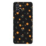 Oppo A96 4G İle Uyumlu Siyah Sunset Garden Desenli Silikon Kılıf