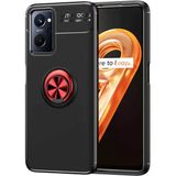 Oppo A96 4G Kılıf Mnc Ravel Silikon Kapak-Siyah-Kırmızı