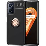 Oppo A96 4G Kılıf Mnc Ravel Silikon Kapak-Siyah-Rose Gold