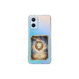 OPPO A96 ile Uyumlu Burç Kartları Aslan Tasarımlı Şeffaf Silikon Kılıf