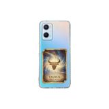 OPPO A96 ile Uyumlu Burç Kartları Boğa Tasarımlı Şeffaf Silikon Kılıf