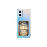 OPPO A96 ile Uyumlu Burç Kartları İkizler Tasarımlı Şeffaf Silikon Kılıf