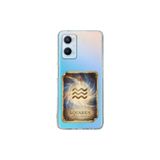 OPPO A96 ile Uyumlu Burç Kartları Kova Tasarımlı Şeffaf Silikon Kılıf