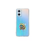 OPPO A96 ile uyumlu Splash arı tasarımlı şeffaf silikon kılıf