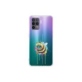 OPPO A96 ile uyumlu Splash arı Tasarımlı Slimfit şeffaf silikon kılıf