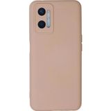 Oppo A96 Kılıf Nano içi Kadife Silikon - Pudra-(5796)