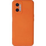 Oppo A96 Kılıf Nano içi Kadife Silikon - Turuncu-(5796)