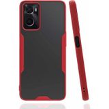 Oppo A96 Kılıf Platin Silikon - Kırmızı-(5796)
