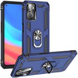 Oppo A96 Kılıf Ultra Koruyan Yüzüklü Tank Stand Olan Mıknatıslı Voyotank - Mavi