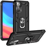 Oppo A96 Kılıf Ultra Koruyan Yüzüklü Tank Stand Olan Mıknatıslı Voyotank - Siyah