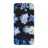 Oppo AX7 İle Uyumlu Siyah Azure Petals Desenli Silikon Kılıf