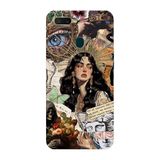 Oppo AX7 İle Uyumlu Siyah Crowning Sorrow Desenli Silikon Kılıf