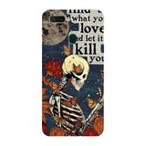 Oppo AX7 İle Uyumlu Siyah Deadly Bloom Desenli Silikon Kılıf