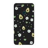 Oppo AX7 İle Uyumlu Siyah Green Crush Desenli Silikon Kılıf