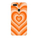 Oppo AX7 İle Uyumlu Siyah Groovy Heart Desenli Silikon Kılıf
