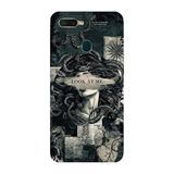Oppo AX7 İle Uyumlu Siyah Medusa's Gaze Desenli Silikon Kılıf