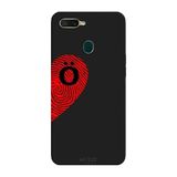 Oppo AX7 İle Uyumlu Siyah Ö Harfli Touch of Love Desenli Silikon Kılıf