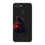Oppo AX7 İle Uyumlu Siyah Red Rider Desenli Silikon Kılıf